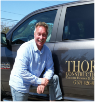 Builder Les Thorpe and Thorpe Construction Company truck